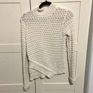 White knit sweater